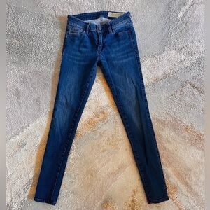 DIESEL Slandy Women Jeans W26/L32 Super Slim Skinny Blue Washed Out Stretch